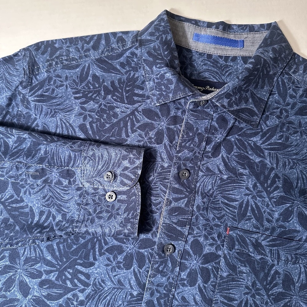 Tommy Bahama Blue Safari Stinger Shirt Size M